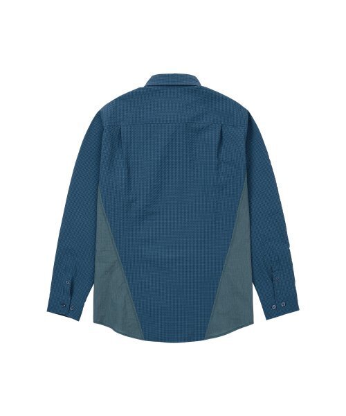 WELLBEING EXPRESS(ウェルビーイングエクスプレス)の「Blocked Check Shirt Blue(シャツ/ブラウス・レディース・その他・ONE SIZE)」の2枚目の写真