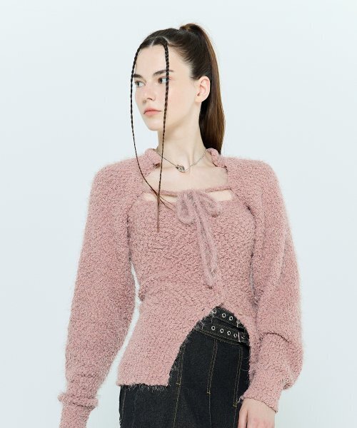 LARTIGENT(ラーティゼン)の「L6 BOLERO & BUSTIER KNIT SET(PINK)(ニット/セーター・レディース・その他・FREE)」の7枚目の写真