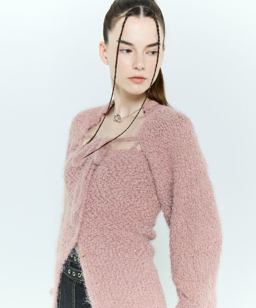 LARTIGENT(ラーティゼン)の「L6 BOLERO & BUSTIER KNIT SET(PINK)(ニット/セーター・レディース・その他・FREE)」の5枚目の写真