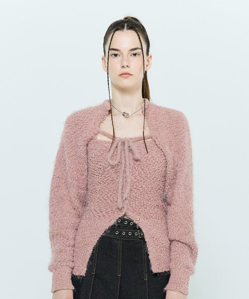 LARTIGENT(ラーティゼン)の「L6 BOLERO & BUSTIER KNIT SET(PINK)(ニット/セーター・レディース・その他・FREE)」の4枚目の写真