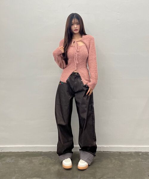 LARTIGENT(ラーティゼン)の「L6 BOLERO & BUSTIER KNIT SET(PINK)(ニット/セーター・レディース・その他・FREE)」の3枚目の写真