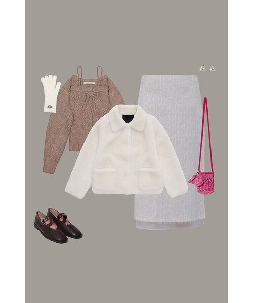 LARTIGENT(ラーティゼン)の「L6 BOLERO & BUSTIER KNIT SET(PINK)(ニット/セーター・レディース・その他・FREE)」の8枚目の写真