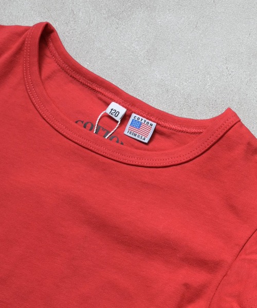 Life Support Products（ライフサポートプロダクツ）の「【COTTON from U.S.A】ホールショルダートップス（Tシャツ/カットソー・キッズ・チャコール/ホワイト系その他/ライトグリーン/レッド・95/100/110/120/130/140/150/80/90）」の8枚目の写真