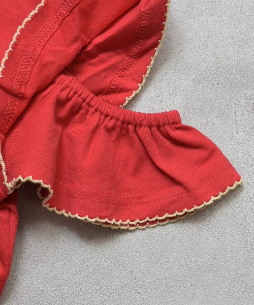 Life Support Products（ライフサポートプロダクツ）の「【COTTON from U.S.A】ホールショルダートップス（Tシャツ/カットソー・キッズ・チャコール/ホワイト系その他/ライトグリーン/レッド・95/100/110/120/130/140/150/80/90）」の10枚目の写真