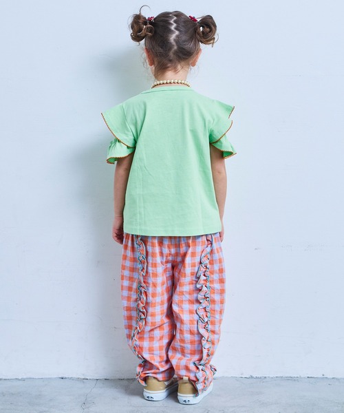 Life Support Products（ライフサポートプロダクツ）の「【COTTON from U.S.A】ホールショルダートップス（Tシャツ/カットソー・キッズ・チャコール/ホワイト系その他/ライトグリーン/レッド・95/100/110/120/130/140/150/80/90）」の6枚目の写真