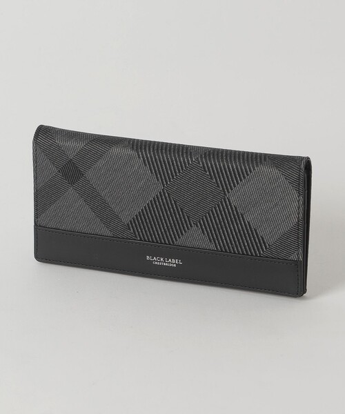 BLACK LABEL CRESTBRIDGE(ブラックレーベル・クレストブリッジ)の「カルゼシャドークレストブリッジチェックロングウォレット(財布・メンズ・ブラック/グレー系その他・FREE)」の2枚目の写真