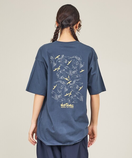 WILD THINGS(ワイルドシングス)の「【WILDTHINGS / ワイルドシングス】80'S CLIMBER TEE / エイティーズ クライマーTシャツ(半袖・ユニセックス)WT26056K(Tシャツ/カットソー・メンズ・ネイビー/ホワイト/ブラック・M/L)」の3枚目の写真