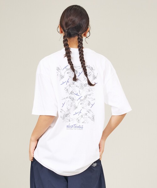 WILD THINGS(ワイルドシングス)の「【WILDTHINGS / ワイルドシングス】80'S CLIMBER TEE / エイティーズ クライマーTシャツ(半袖・ユニセックス)WT26056K(Tシャツ/カットソー・メンズ・ネイビー/ホワイト/ブラック・M/L)」の6枚目の写真