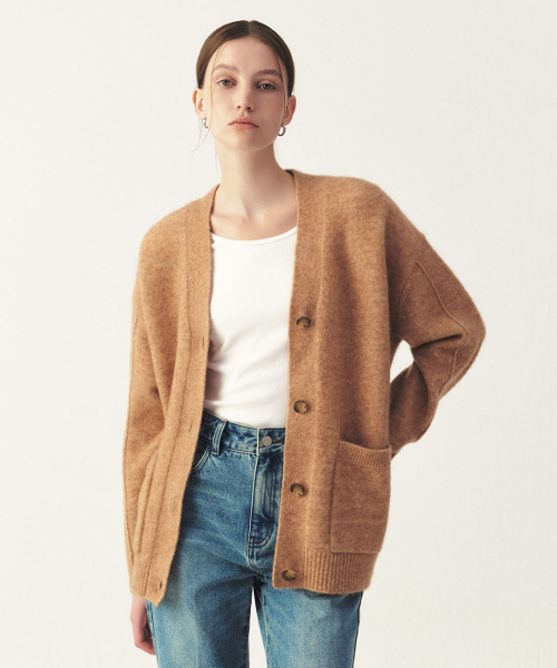 ARTID(アルティーダ)の「モヘアオーバーサイズポケットカーディガン_CAMEL(カーディガン/ボレロ・レディース・その他・FREE)」の1枚目の写真