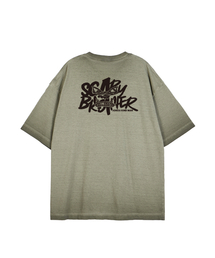 [APSTUDIOXSCARYBROTHER SERIES 1]ピグメントルーズフィット半袖Tシャツ_カーキ
