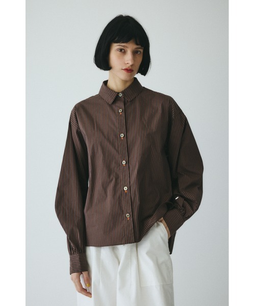 HeRIN.CYE（ヘリンドットサイ）の「Embroidery over shirt　　エンブロイダリーオーバーシャツ（シャツ/ブラウス・レディース・ブラウン系その他/ブルー系その他/ブラック系その他・FREE）」の3枚目の写真