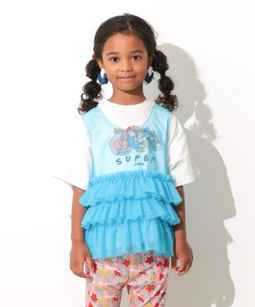 Ocean&Ground（オーシャン&グラウンド）の「ﾎﾞﾘｭｰﾑﾌﾘﾙﾁｭｰﾙﾍﾞｽﾄ（ベスト・キッズ・キナリ/ターコイズブルー/ブラック/レッド・100/130/120/110/140）」の4枚目の写真