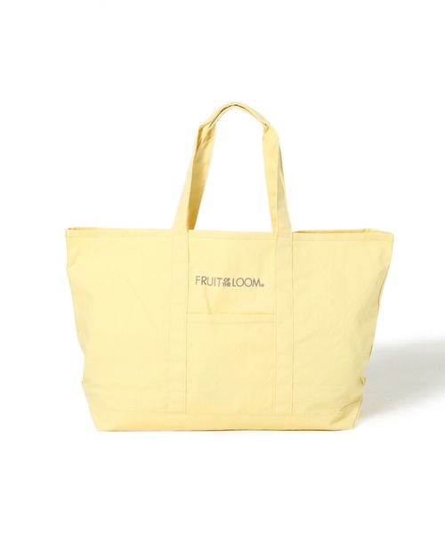 FRUIT OF THE LOOM（フルーツオブザルーム）の「EX CANVAS BIG TOTE BAG / キャンバス素材 ビッグサイズ トートバッグ（トートバッグ・メンズ・ホワイト/ピンク/グリーン/イエロー/グレー・FREE）」の4枚目の写真