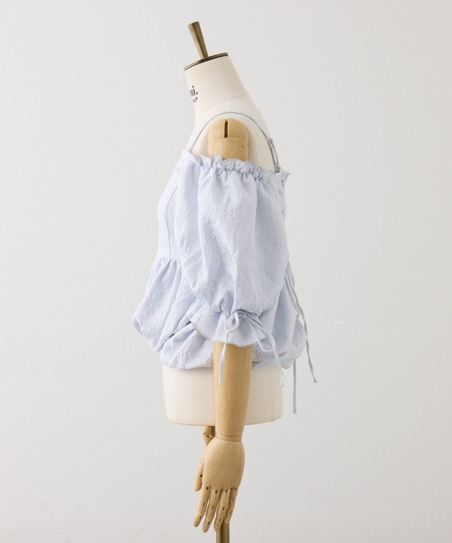 Seemi. byNICECLAUP（ シーミーバイナイスクラップ）の「【Seemi.】セット対応/バルーン袖ブラウス（シャツ/ブラウス・レディース・アイボリー/サックスブルー/ベージュ・FREE）」の5枚目の写真