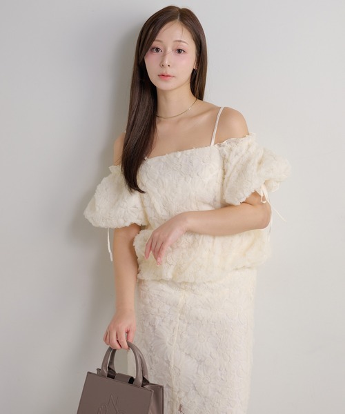 Seemi. byNICECLAUP（ シーミーバイナイスクラップ）の「【Seemi.】セット対応/バルーン袖ブラウス（シャツ/ブラウス・レディース・アイボリー/サックスブルー/ベージュ・FREE）」の14枚目の写真