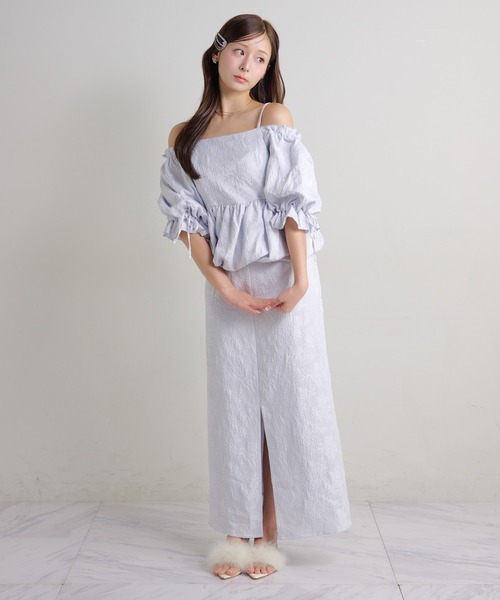 Seemi. byNICECLAUP（ シーミーバイナイスクラップ）の「【Seemi.】セット対応/バルーン袖ブラウス（シャツ/ブラウス・レディース・アイボリー/サックスブルー/ベージュ・FREE）」の17枚目の写真