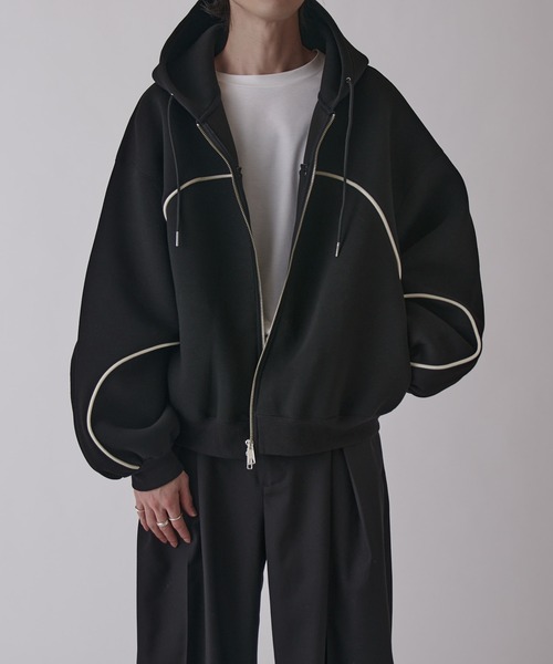 Neucon】VOLUME PIPING ZIP HOODIE / ボリュームパイピングジップ