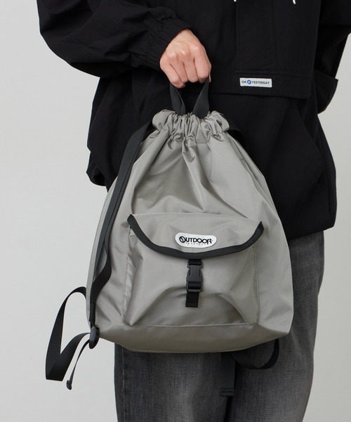 OUTDOOR PRODUCTS(アウトドアプロダクツ)の「OUTDOOR PRODUCTS/アウトドアプロダクツ Front Pocket Knapsack 2WAYナップサック 秋 秋服 2026年秋冬(バックパック/リュック・レディース・ブラック/ブラウン/グレー・FREE)」の6枚目の写真
