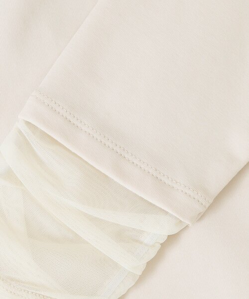 grove（グローブ）の「シアーレイヤードスリーブロンT（Tシャツ/カットソー・レディース・ブラック/ライトベージュ/オフホワイト・01/02/03/04/05）」の15枚目の写真