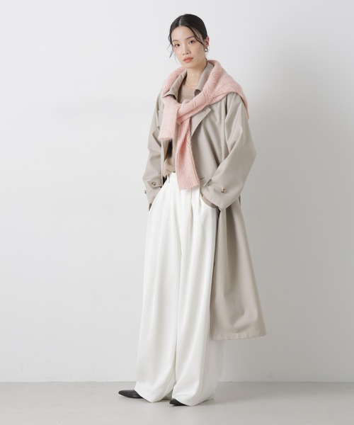 NANO universe（ナノユニバース）の「撥水＆花粉ガード トレンチコート（トレンチコート・レディース・ネイビー/グレー系その他4/ベージュ・FREE）」の8枚目の写真