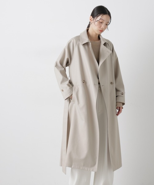 NANO universe（ナノユニバース）の「撥水＆花粉ガード トレンチコート（トレンチコート・レディース・ネイビー/グレー系その他4/ベージュ・FREE）」の9枚目の写真