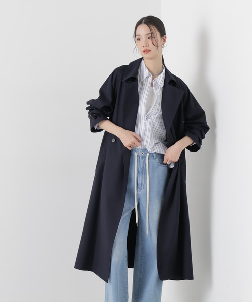 NANO universe（ナノユニバース）の「撥水＆花粉ガード トレンチコート（トレンチコート・レディース・ネイビー/グレー系その他4/ベージュ・FREE）」の19枚目の写真