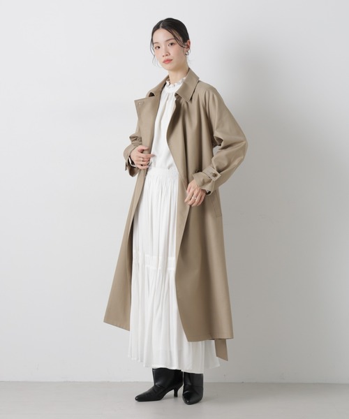 NANO universe（ナノユニバース）の「撥水＆花粉ガード トレンチコート（トレンチコート・レディース・ネイビー/グレー系その他4/ベージュ・FREE）」の14枚目の写真