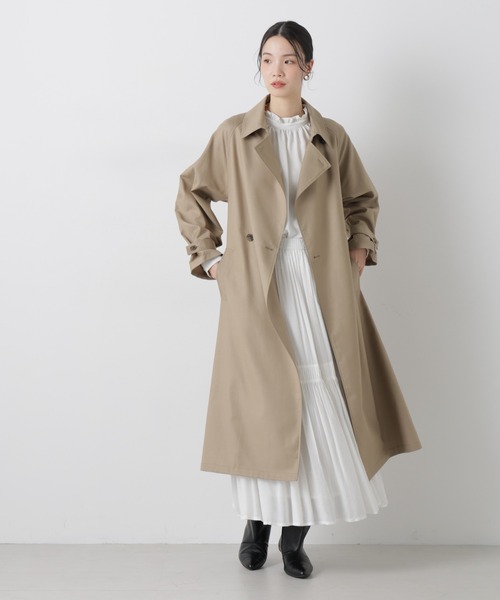 NANO universe（ナノユニバース）の「撥水＆花粉ガード トレンチコート（トレンチコート・レディース・ネイビー/グレー系その他4/ベージュ・FREE）」の15枚目の写真