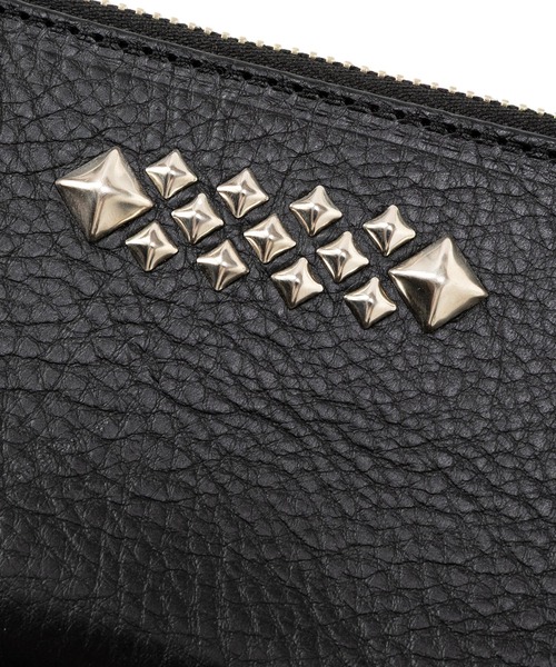 CALEE(キャリー)の「CALEE/キャリー STUDS LEATHER ZIP MULTI LONG WALLET 財布 2026年春夏(財布・メンズ・ブラック・FREE)」の7枚目の写真