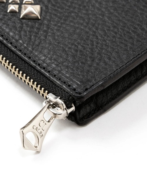 CALEE(キャリー)の「CALEE/キャリー STUDS LEATHER ZIP MULTI LONG WALLET 財布 2026年春夏(財布・メンズ・ブラック・FREE)」の9枚目の写真