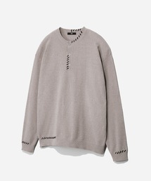 HARE（ハレ）の「ステッチヘンリーネックニットプルオーバー(HARE)（ニット/セーター）」