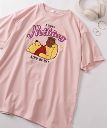 Disney（ディズニー）の「【71】【Disney/ディズニー】ミッキーマウス/ズートピア/ベイマックス/トイストーリー/スティッチ/くまのプーさん サガラ刺繍 クルーネックTシャツ/バックプリント/レディース（S）（Tシャツ/カットソー）」