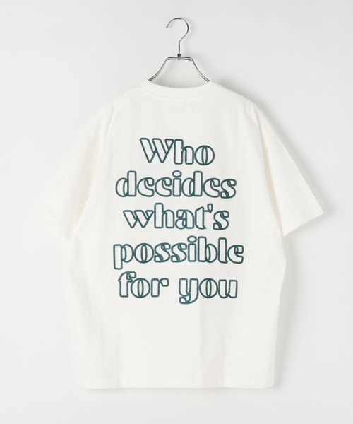 PBLIM（ページボーイリム）の「《UNISEX/３サイズ展開》クラフトロゴＴ　バックプリント / 刺繍（Tシャツ/カットソー・レディース・オフホワイト/ブラック/ブラウン/イエロー・SMALL/MEDIUM/LARGE）」の14枚目の写真