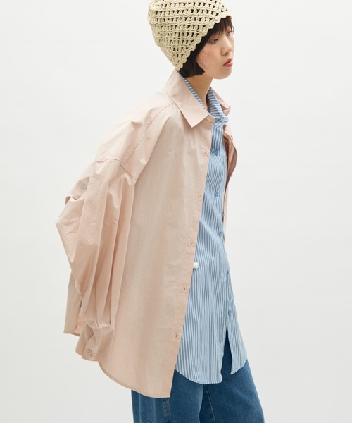 full/fill.(フルフィル)の「natural over shirt / ナチュラルオーバーシャツ(シャツ/ブラウス・レディース・ピンク/ホワイト/ベージュ/ブルー/アイボリー/ブラック/ブラウン・FREE)」の14枚目の写真