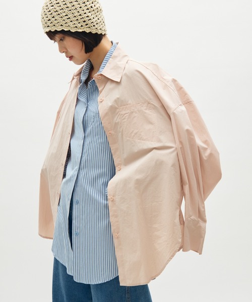 full/fill.(フルフィル)の「natural over shirt / ナチュラルオーバーシャツ(シャツ/ブラウス・レディース・ピンク/ホワイト/ベージュ/ブルー/アイボリー/ブラック/ブラウン・FREE)」の12枚目の写真