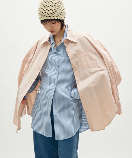 full/fill.(フルフィル)の「natural over shirt / ナチュラルオーバーシャツ(シャツ/ブラウス・レディース・ピンク/ホワイト/ベージュ/ブルー/アイボリー/ブラック/ブラウン・FREE)」の13枚目の写真