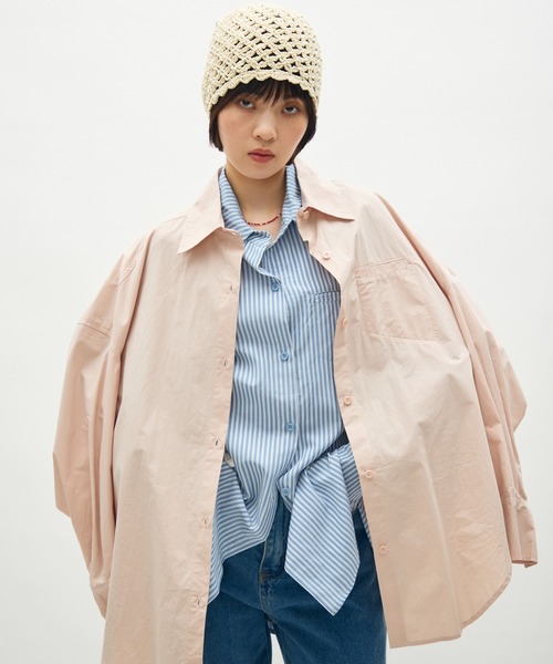 full/fill.(フルフィル)の「natural over shirt / ナチュラルオーバーシャツ(シャツ/ブラウス・レディース・ピンク/ホワイト/ベージュ/ブルー/アイボリー/ブラック/ブラウン・FREE)」の11枚目の写真