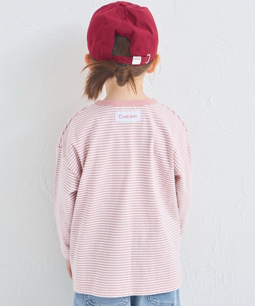 セール】【綿100%】ユニセックス 細ボーダー 長袖Tシャツ（Tシャツ 