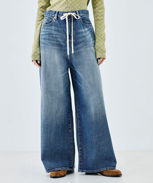 EDITION（エディション）の「インディゴデニム ドローコードパンツ（デニムパンツ・レディース・ライトブルー・38/36/34）」の3枚目の写真