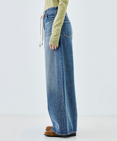 EDITION（エディション）の「インディゴデニム ドローコードパンツ（デニムパンツ・レディース・ライトブルー・38/36/34）」の4枚目の写真