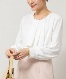 NOLLEY’S Sophi | ウォッシャブルファンクショナルジョーゼットプリントタックフレアーブラウス(シャツ/ブラウス)