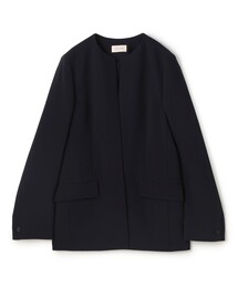 DES PRES | ライトダブルクロス ノーカラージャケット(ノーカラージャケット)