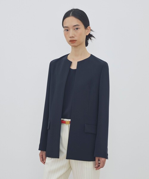 DES PRES（デ・プレ）の「ライトダブルクロス ノーカラージャケット