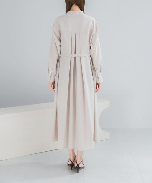 URBAN RESEARCH ROSSO WOMEN（アーバンリサーチ　ロッソ）の「ウォッシャブルリネンライクシャツワンピース（ワンピース・レディース・ネイビー/ミント/ライトベージュ・FREE）」の10枚目の写真