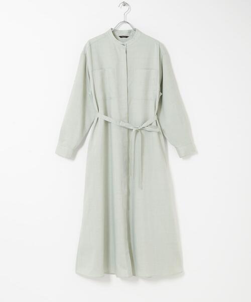 URBAN RESEARCH ROSSO WOMEN（アーバンリサーチ　ロッソ）の「ウォッシャブルリネンライクシャツワンピース（ワンピース・レディース・ネイビー/ミント/ライトベージュ・FREE）」の13枚目の写真