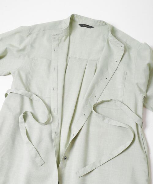 URBAN RESEARCH ROSSO WOMEN（アーバンリサーチ　ロッソ）の「ウォッシャブルリネンライクシャツワンピース（ワンピース・レディース・ネイビー/ミント/ライトベージュ・FREE）」の15枚目の写真