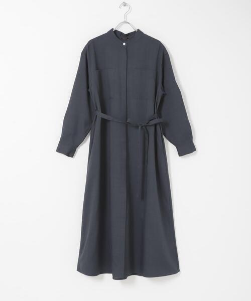 URBAN RESEARCH ROSSO WOMEN（アーバンリサーチ　ロッソ）の「ウォッシャブルリネンライクシャツワンピース（ワンピース・レディース・ネイビー/ミント/ライトベージュ・FREE）」の11枚目の写真