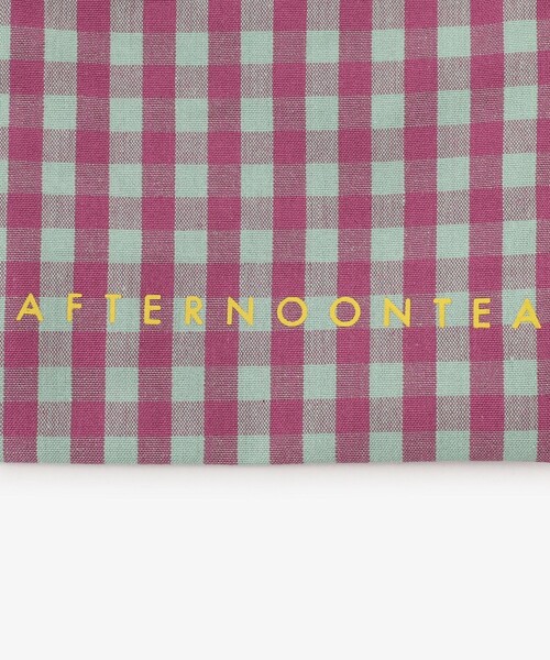 Afternoon Tea（アフタヌーンティー）の「ギンガムチェック巾着ポーチ（ポーチ・レディース・パープル・ONE SIZE）」の5枚目の写真
