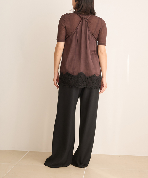 IENA LA BOUCLE(イエナラブークル)の「《追加2/洗濯機洗い可》IENA LA BOUCLE ポリエステルトロイージーパンツ(その他パンツ・レディース・ベージュ/ブラック・40/34/38/36)」の14枚目の写真