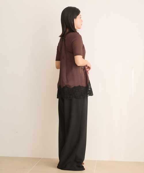 IENA LA BOUCLE(イエナラブークル)の「《追加2/洗濯機洗い可》IENA LA BOUCLE ポリエステルトロイージーパンツ(その他パンツ・レディース・ベージュ/ブラック・40/34/38/36)」の15枚目の写真
